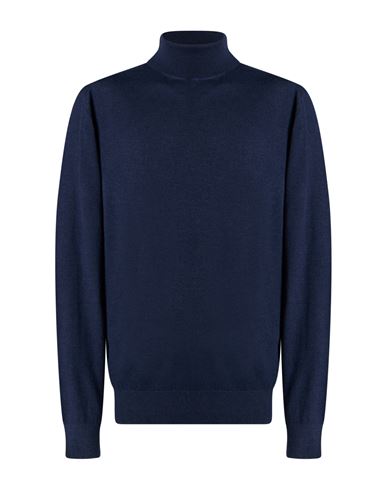 Yes Zee By Essenza Man Turtleneck Navy Size 3xl Polyester, Acrylic, Nylon, Wool In Blue