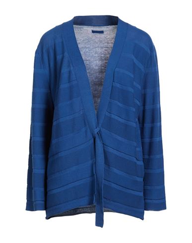 Archivio B Woman Cardigan Blue Size L Cotton