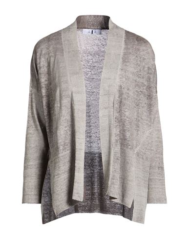 Alessandro Aste Woman Cardigan Khaki Size M Linen In Gray