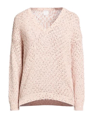 Eleventy Woman Sweater Light Pink Size L Cotton, Polyamide, Polyester
