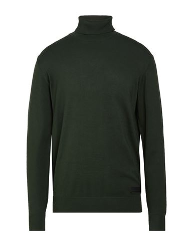 Richmond X Man Turtleneck Dark Green Size Xxl Viscose, Nylon