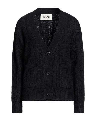 Silvian Heach Woman Cardigan Black Size S Acrylic, Polyester, Nylon, Wool