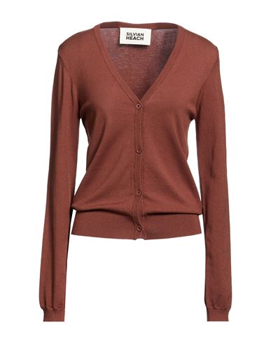 Silvian Heach Woman Cardigan Brown Size S Viscose, Polyester
