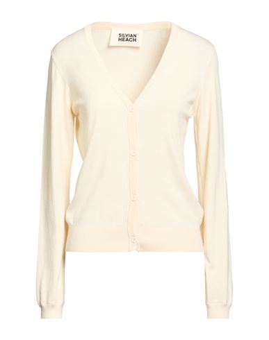 Silvian Heach Woman Cardigan Cream Size L Viscose, Polyester In White
