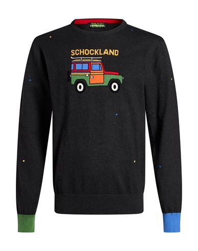 Shockly Man Sweater Charcoal Size 50 Cotton, Cashmere In Gray