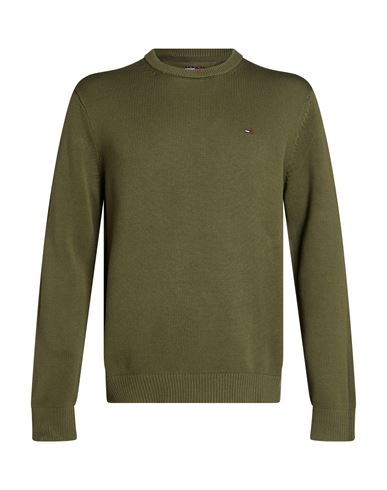 Tommy Jeans Man Sweater Military Green Size L Cotton