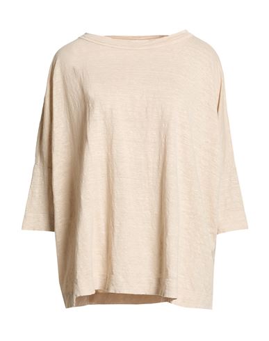 Shirt C-zero Woman Sweater Beige Size Xl Linen In Neutral