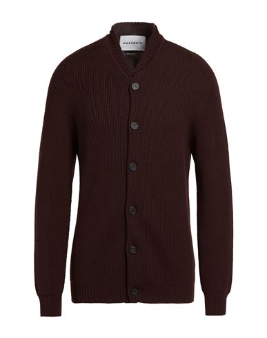 Amaranto Man Cardigan Brown Size Xxl Wool