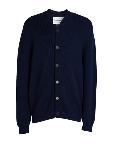 Amaranto Man Cardigan Midnight Blue Size S Wool