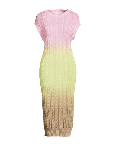 Jucca Woman Midi Dress Pink Size M Cotton
