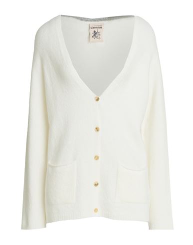 Semicouture Woman Cardigan Ivory Size S Virgin Wool, Polyamide, Cashmere, Elastane In White