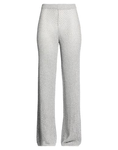 Vicolo Woman Pants Silver Size Onesize Viscose, Metallic Fiber