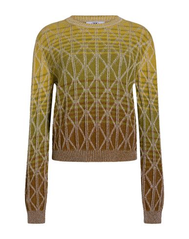 M Missoni Woman Sweater Lime Green Size Xl Cotton, Synthetic Fibers, Wool, Metallic Fiber