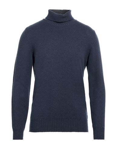 40weft Man Turtleneck Navy Size Xl Wool, Polyamide In Blue