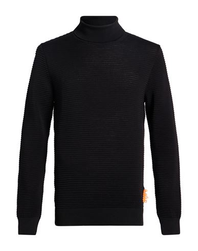 Ungaro Man Turtleneck Black Size L Merino Wool, Dralon