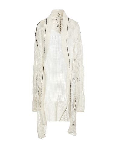Masnada Woman Cardigan Ivory Size L Linen In White