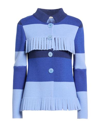 Charlott Woman Cardigan Azure Size S Wool In Blue