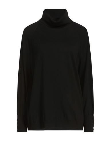 Alpha Studio The Fine Essentials Woman Turtleneck Black Size 14 Merino Wool