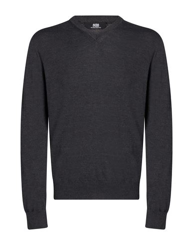 Alpha Studio Man Sweater Charcoal Size 44 Merino Wool In Gray