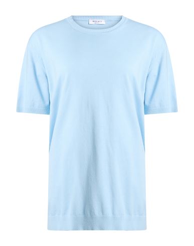 Wool & Co Woman Sweater Sky Blue Size Xxl Cotton