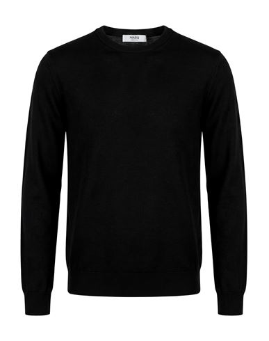 Masq Man Sweater Black Size 48 Merino Wool