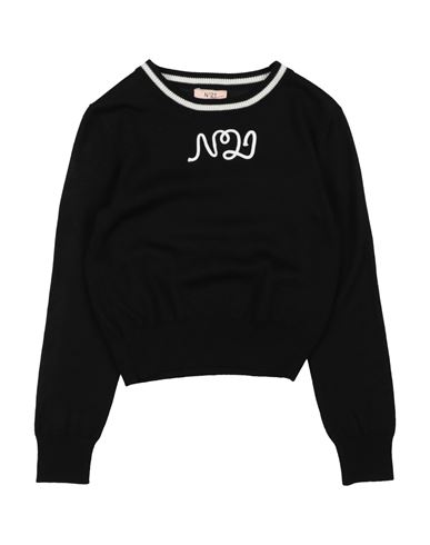 N°21 Babies' Toddler Girl Sweater Black Size 4 Wool, Acrylic