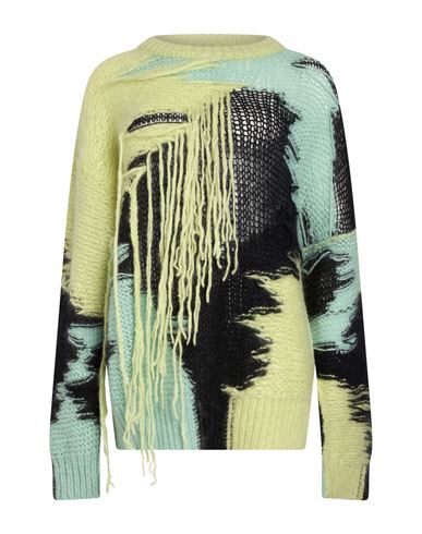 Isabel Benenato Woman Sweater Lime Green Size Xs Mohair Wool, Polyamide, Wool