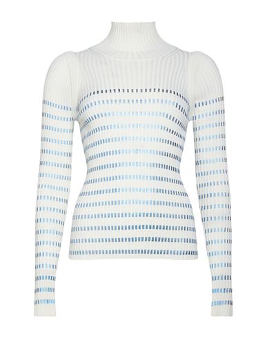 Jean Paul Gaultier Woman Turtleneck Ivory Size M Merino Wool In White