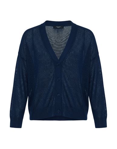 Fendi Woman Cardigan Midnight Blue Size Xl Linen