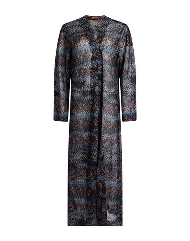 Missoni Woman Cardigan Midnight Blue Size 4 Viscose, Metallic Fiber