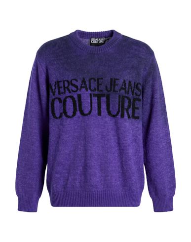 Versace Jeans Couture Woman Sweater Blue Size Xxl Acetate, Polyamide, Alpaca Wool
