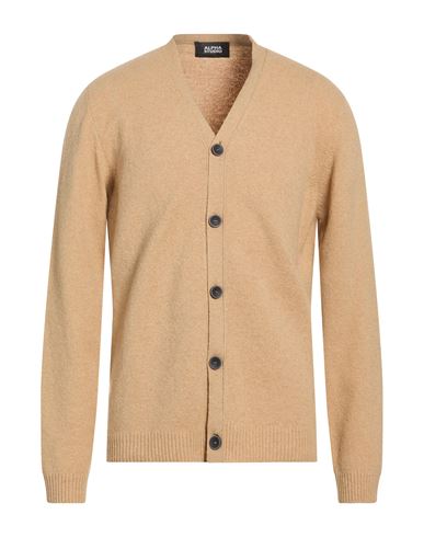 Alpha Studio Man Cardigan Sand Size 44 Recycled Wool, Wool, Recycled Polyamide, Polyamide, Elastane
