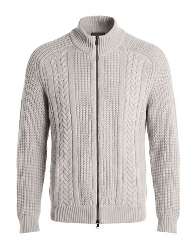 Tagliatore Man Cardigan Cream Size 38 Virgin Wool, Polyamide In Gray