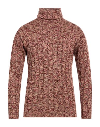 Lardini Man Turtleneck Brick Size M Wool In Brown