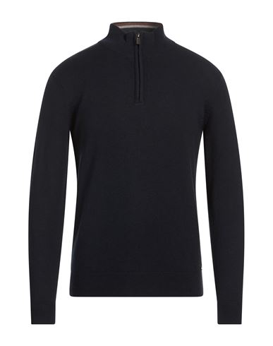 Markup Man Turtleneck Navy Size M Cotton, Wool In Blue