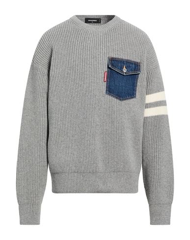 Dsquared2 Pocket Stripe Sweater In Gray