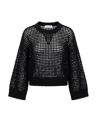 Brunello Cucinelli Woman Sweater Black Size M Linen, Silk
