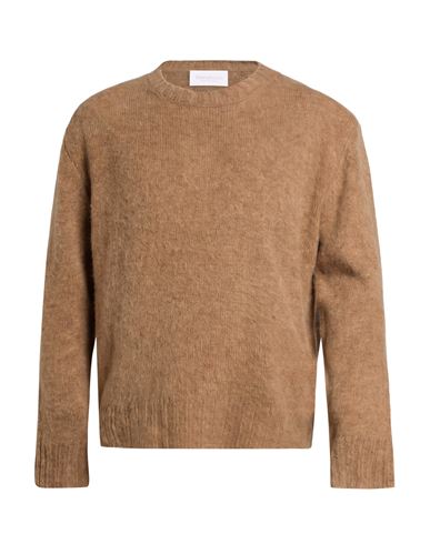 Diana Studio Man Sweater Camel Size L Wool In Beige