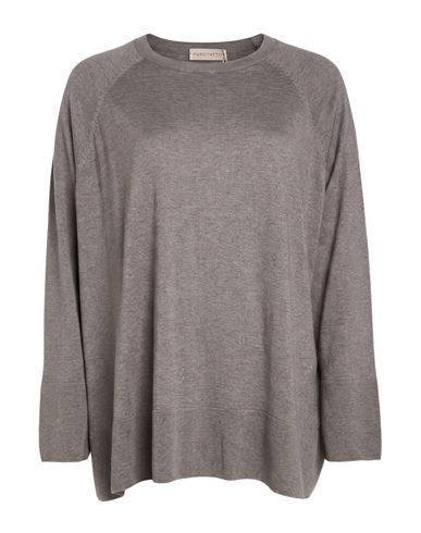 Purotatto Woman Sweater Taupe Size 8 Silk, Cashmere In Grey