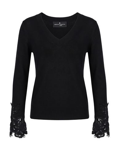 Ermanno Scervino Woman Sweater Black Size 6 Cashmere