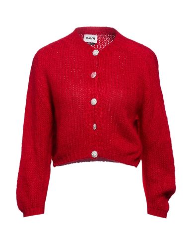 Berna Woman Cardigan Red Size S Acrylic, Polyamide, Mohair Wool, Wool