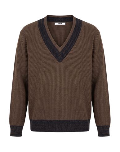 Grifoni Man Sweater Taupe Size 44 Wool, Polyamide