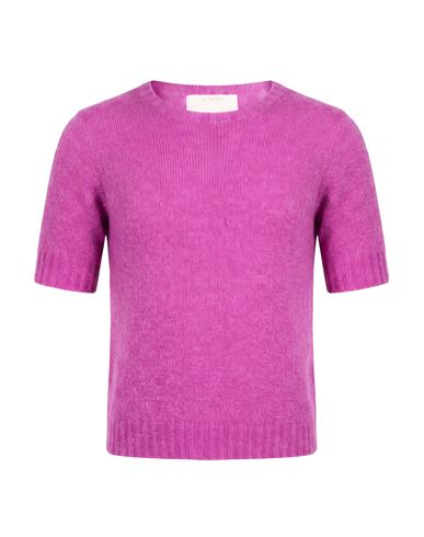 Kaos Jeans Woman Sweater Mauve Size S Acrylic, Polyamide, Wool, Mohair Wool, Elastane In Purple