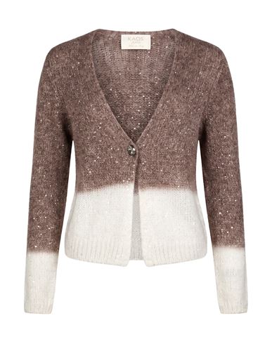 Kaos Jeans Woman Cardigan Taupe Size Xs Polyamide, Acrylic, Polyester, Mohair Wool, Wool