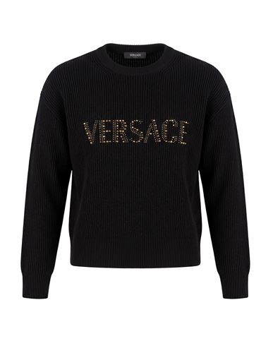 Versace Woman Sweater Black Size 6 Virgin Wool