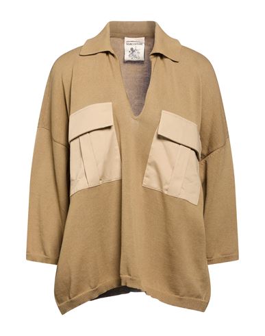 Semicouture Woman Sweater Khaki Size S Cotton In Beige