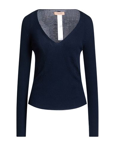 Twinset Woman Sweater Midnight Blue Size M Wool