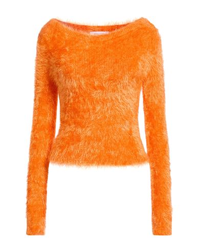 Marine Serre Woman Sweater Orange Size Xl Polyamide, Viscose, Polyester