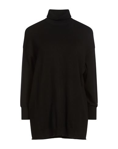 Emme By Marella Woman Turtleneck Black Size S Viscose, Polyamide In Multi