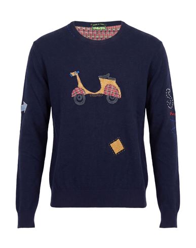 Shockly Man Sweater Midnight Blue Size 40 Wool, Viscose, Polyamide, Cashmere